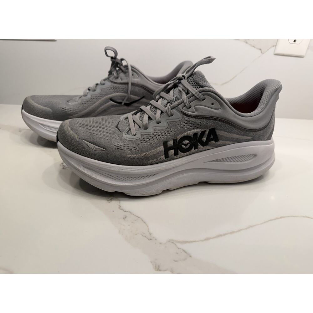 Hoka One One Bondi 9 Men's Size 12.5 D Galactic Grey Stellar Grey 1162011